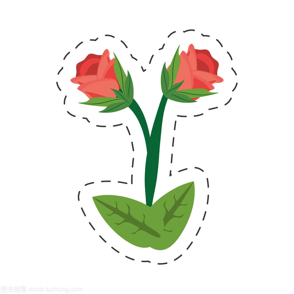 玫瑰花的卡通形象